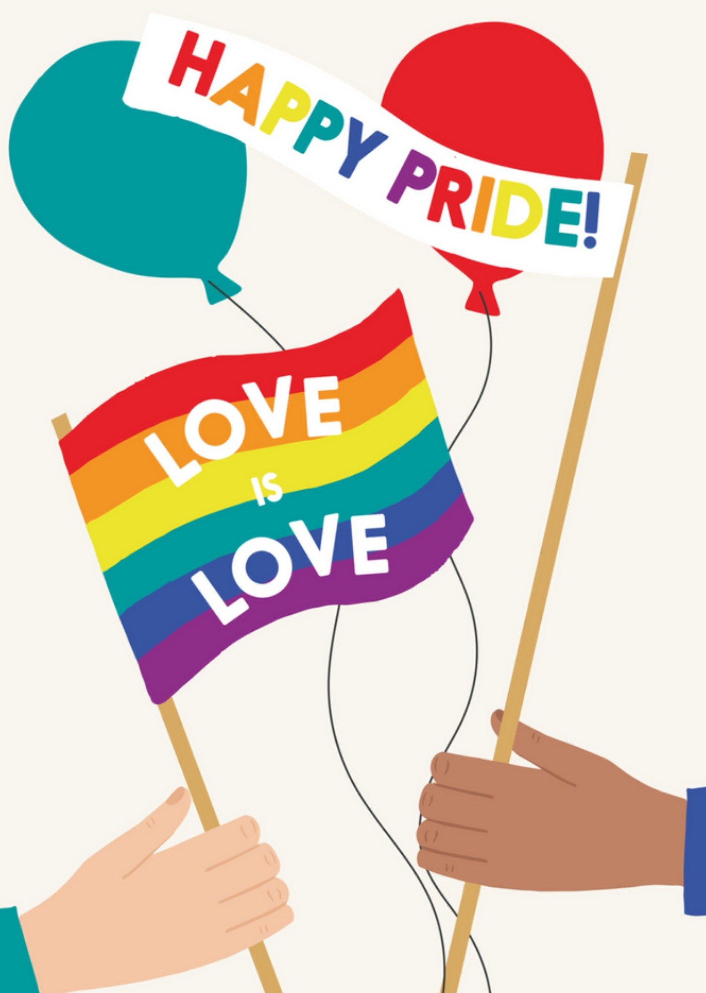 Greetz - Pride kaart - illustratie - vlag