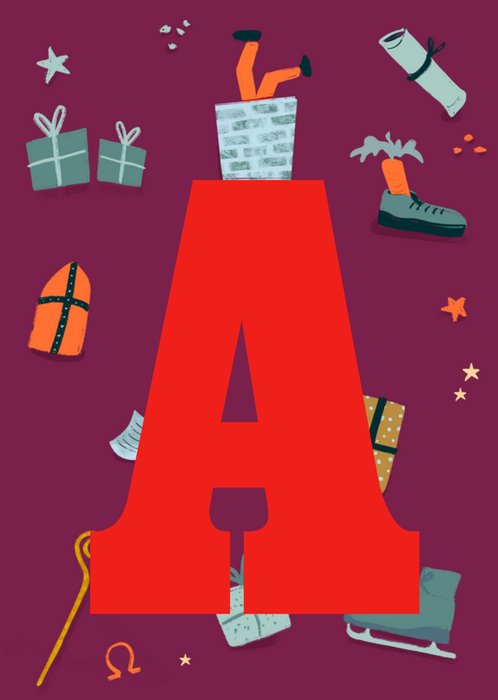 Greetz | Sinterklaaskaart | Chocoladeletter A
