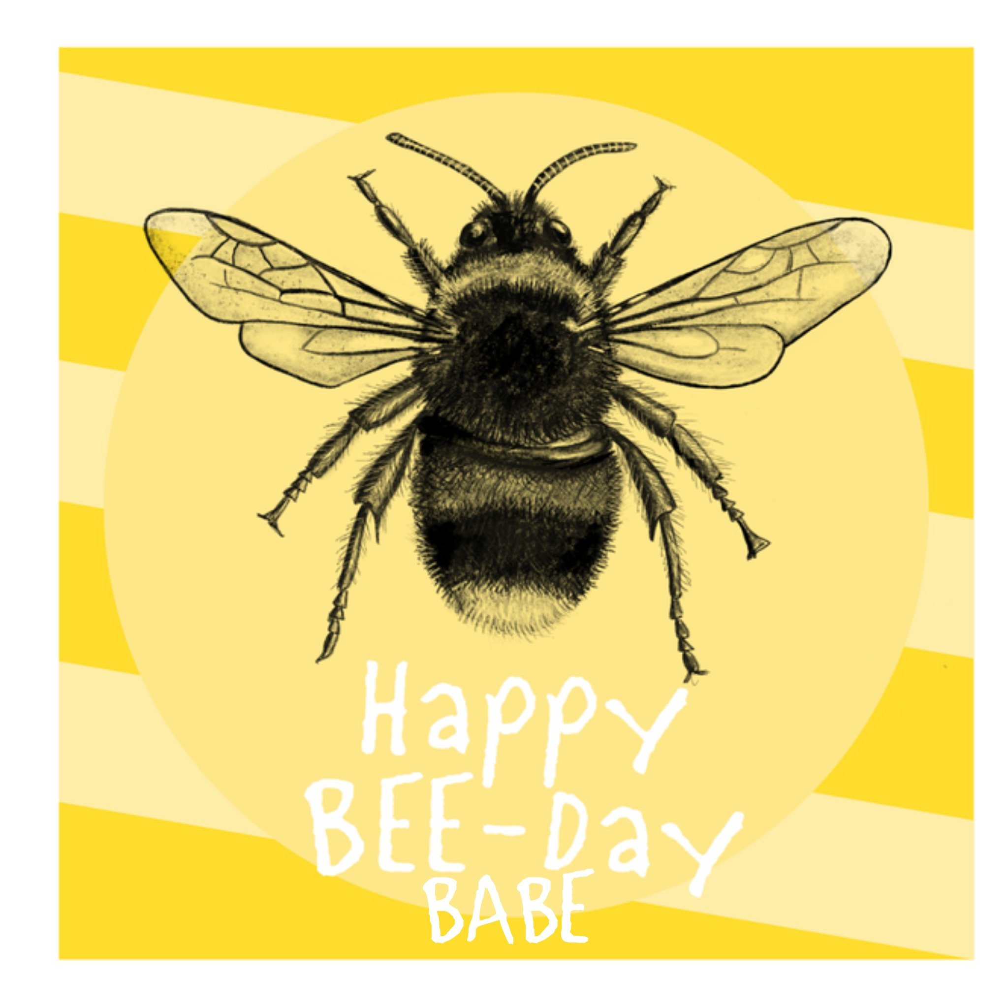 Verjaardagskaart - happy bee-day