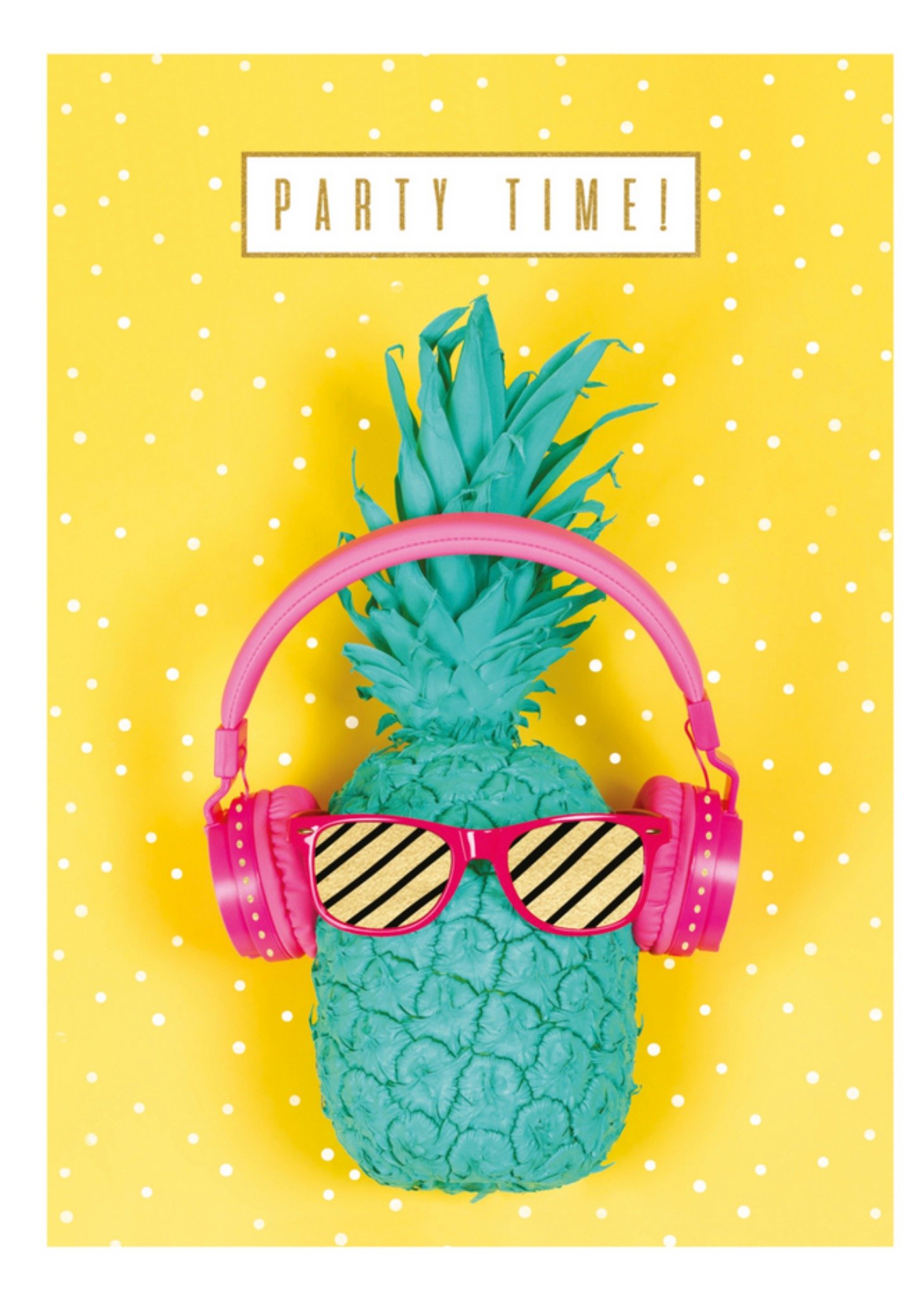 Abacus - Verjaardagskaart - ananas - koptelefoon