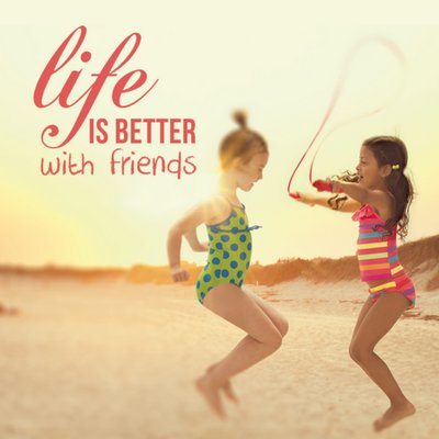 Paperclip | Vriendschapskaart | friends | strand