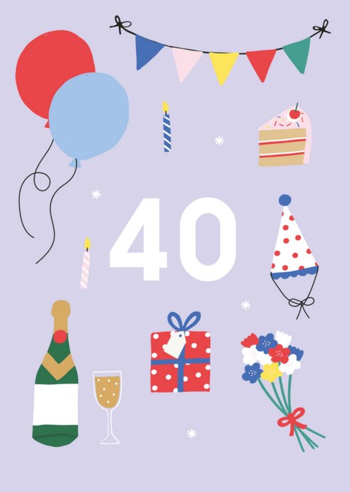 Greetz | Verjaardagskaart | met leeftijd 40