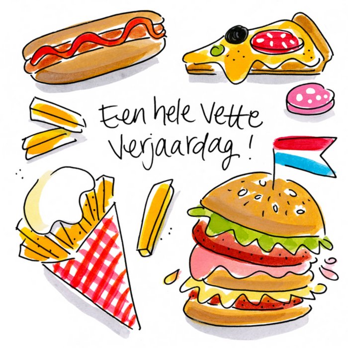 Blond Asterdam | Verjaardagskaart | hamburger