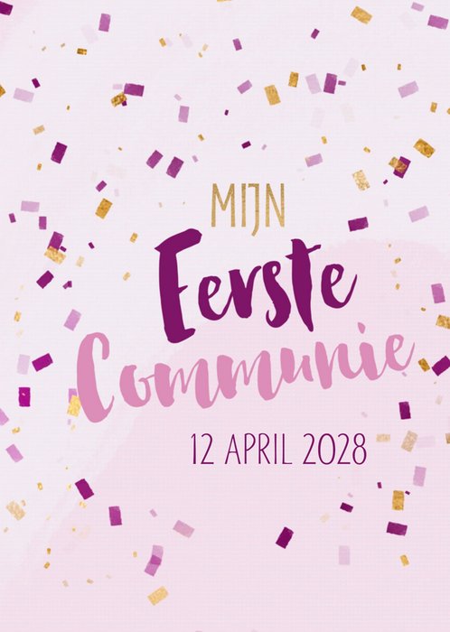 Greetz | Uitnodiging Communie | confetti