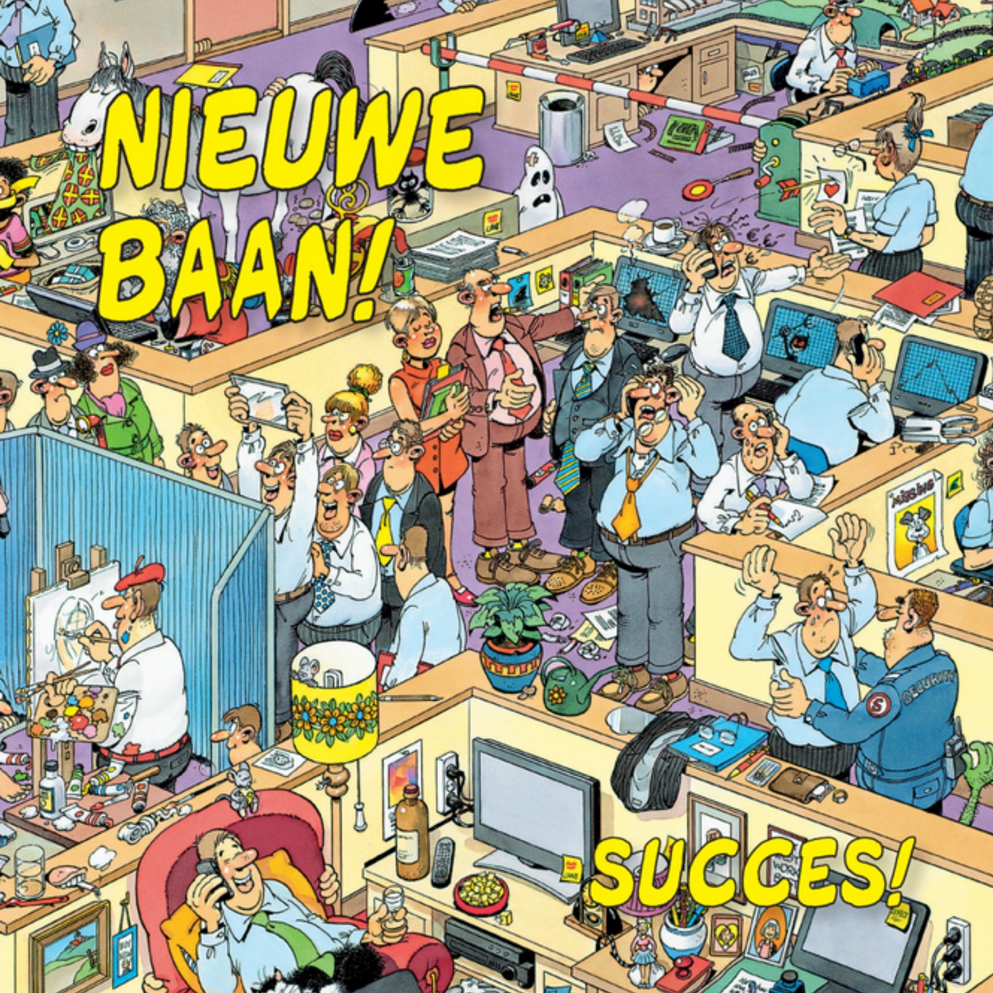 Jan van Haasteren - Nieuwe baan - illustratie