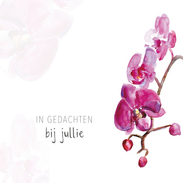 Michelle Dujardin | Condoleancekaart | orchidee