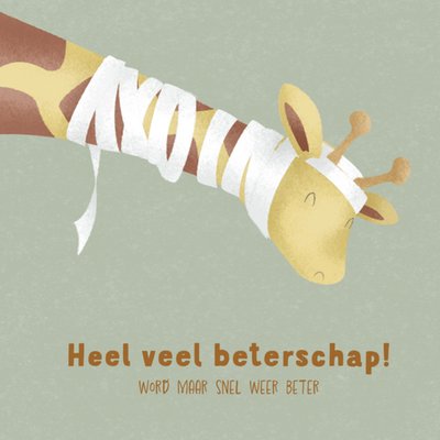 Little Dutch | Beterschapskaart | Giraffe