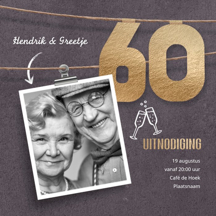 Luckz | Uitnodiging | Huwelijksjubileum | 60 jaar