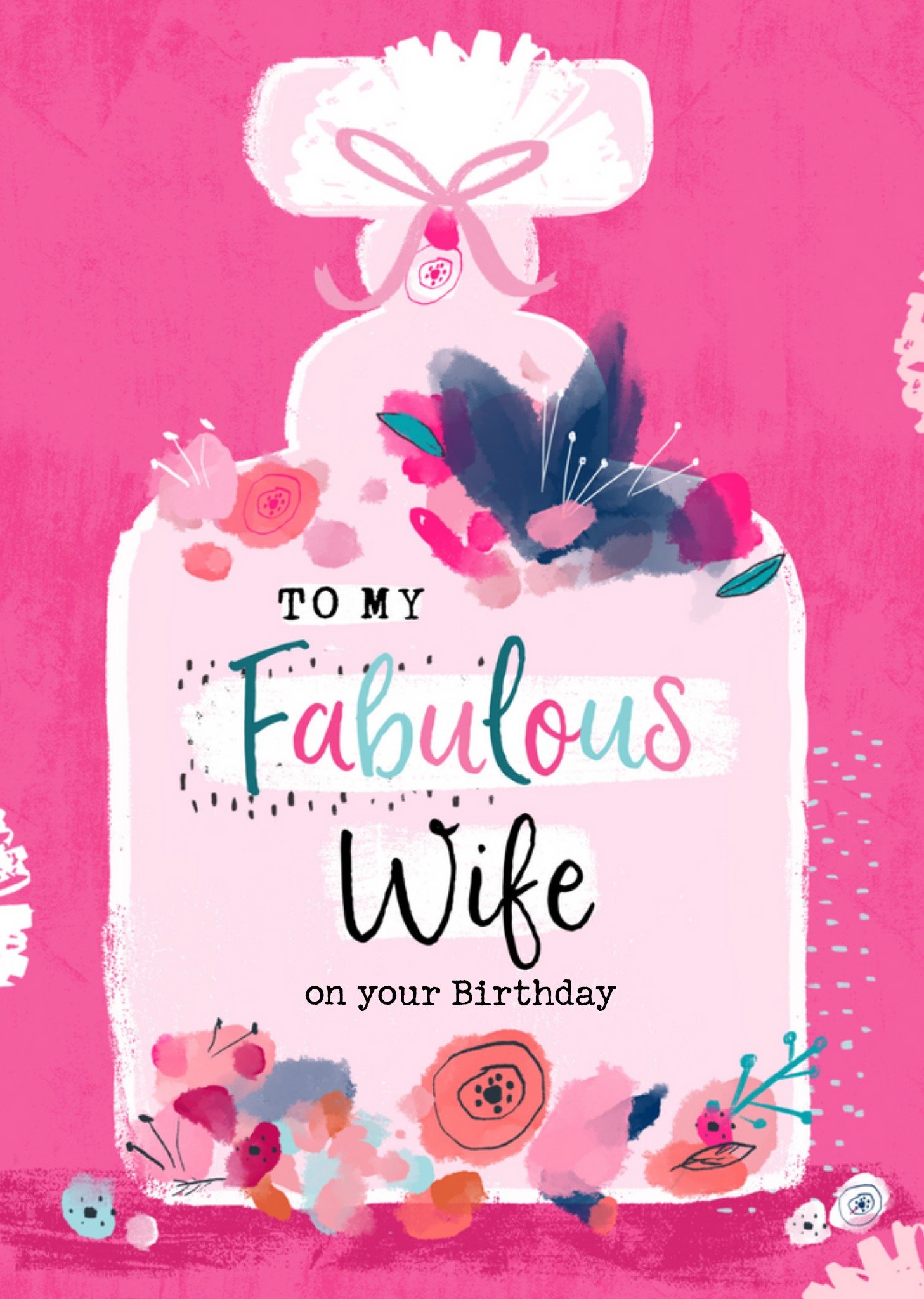 Verjaardagskaart - fabulous wife