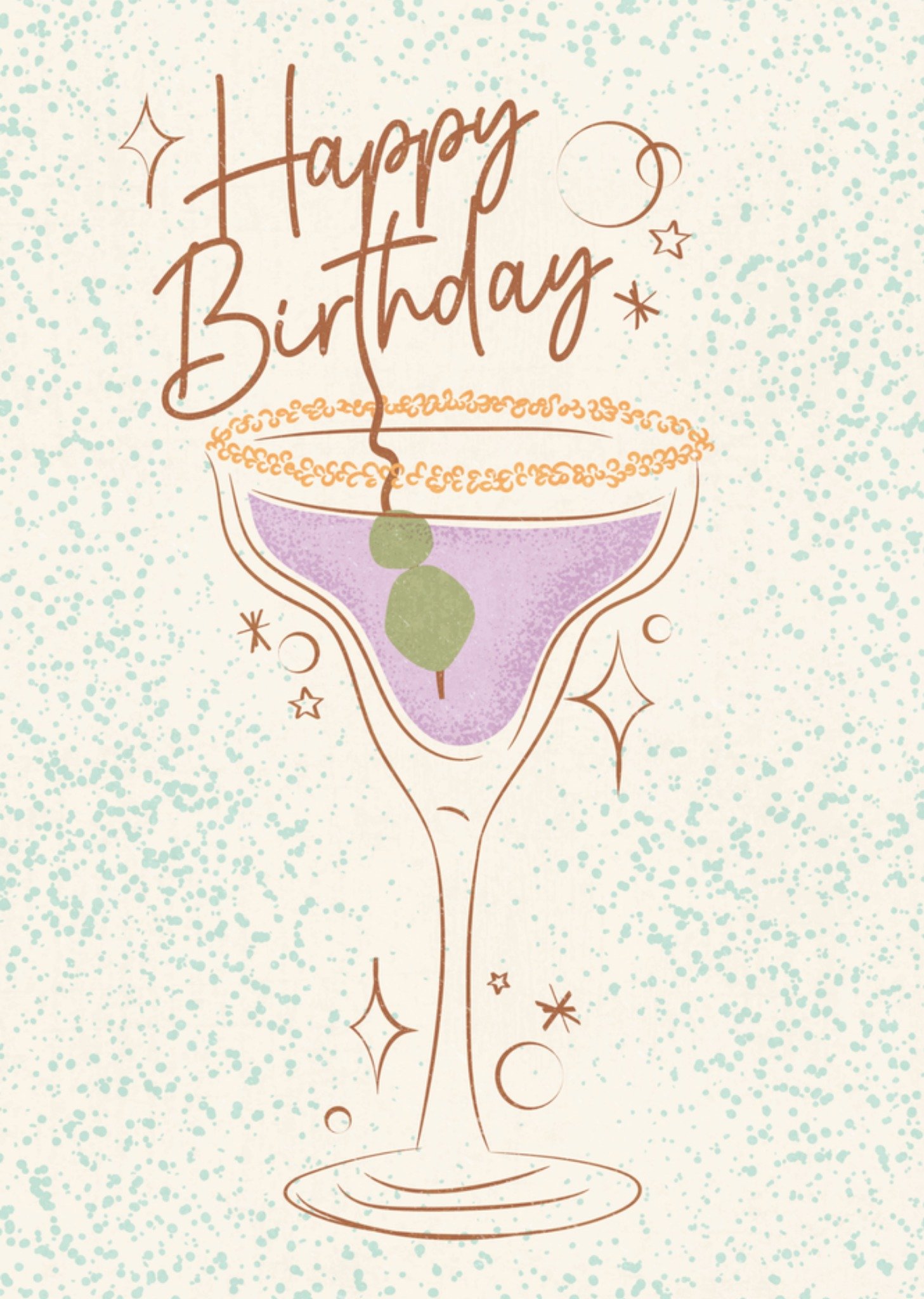 Melolelo - Verjaardagskaart - cocktail