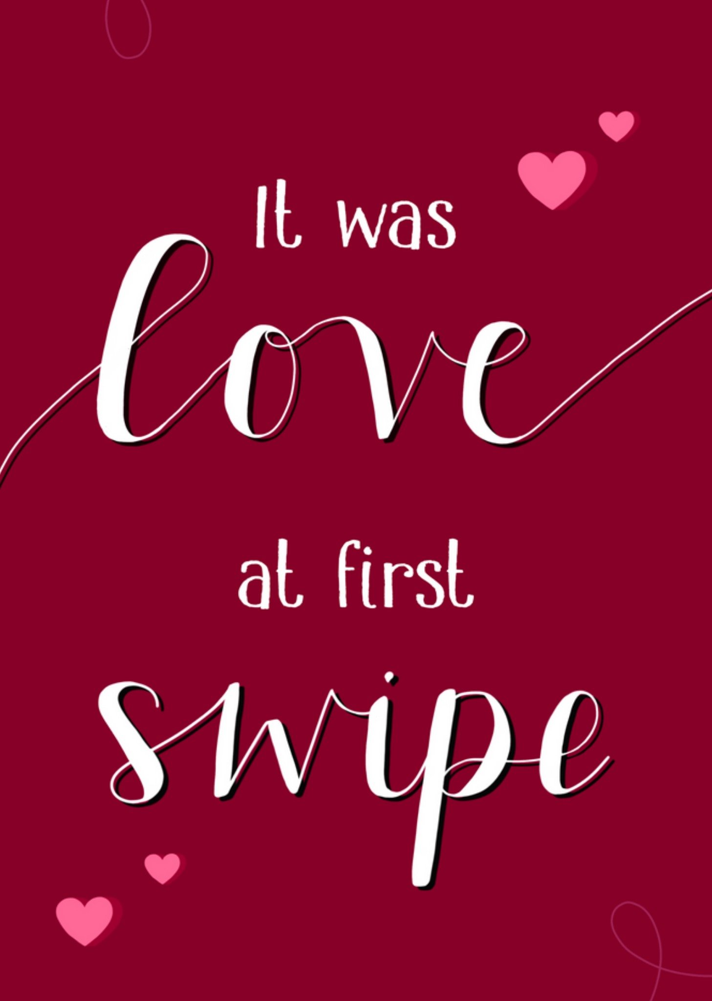 Valentijnskaart - Love at first swipe
