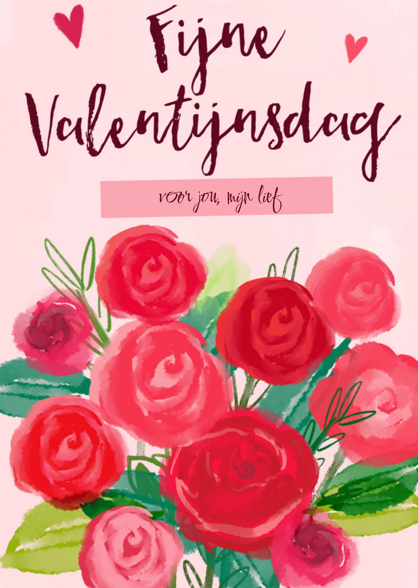 Greetz - Valentijnskaart - rozen - rood