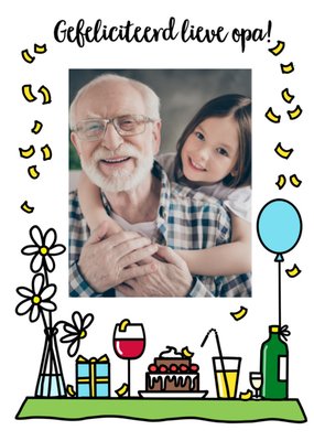 YH Tekent | Verjaardagskaart | fotokaart | opa