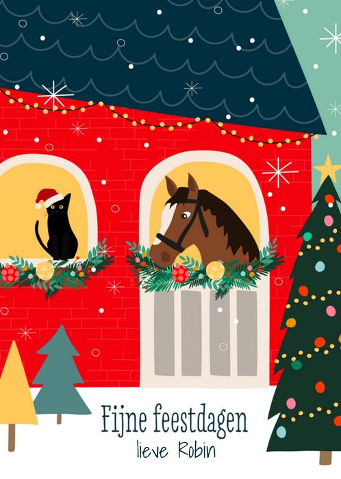 Greetz | Kerst | Vrolijk | Paard | Sneeuw