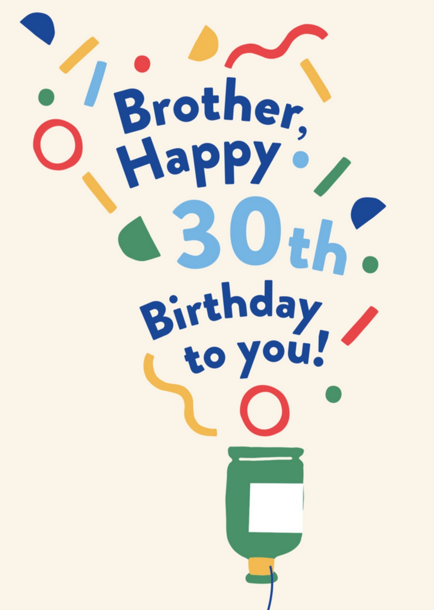 Verjaardagskaart - brother happy 30th