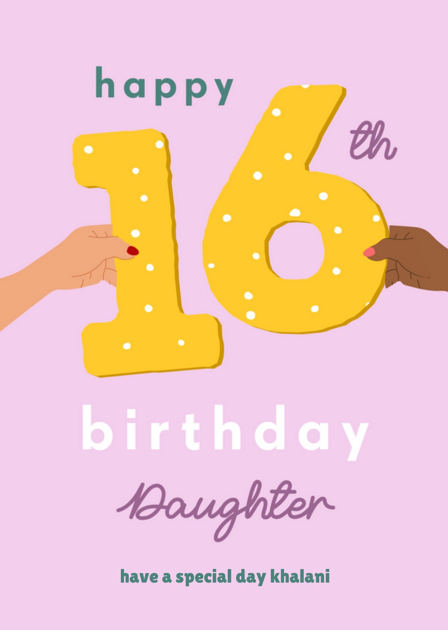 Verjaardagskaart - 16th birthday