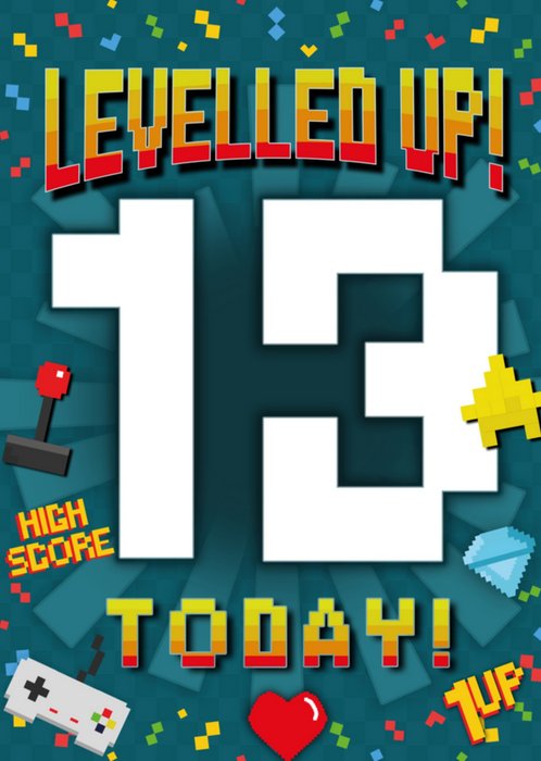 Greetz | Verjaardagskaart | levelled up! 13 today!