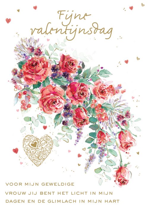 Ling Design | Valentijnskaart | vrouw | rozen