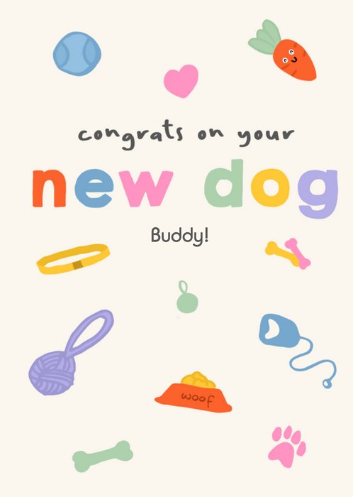 Greetz | Felicitatiekaart | hond | met naam