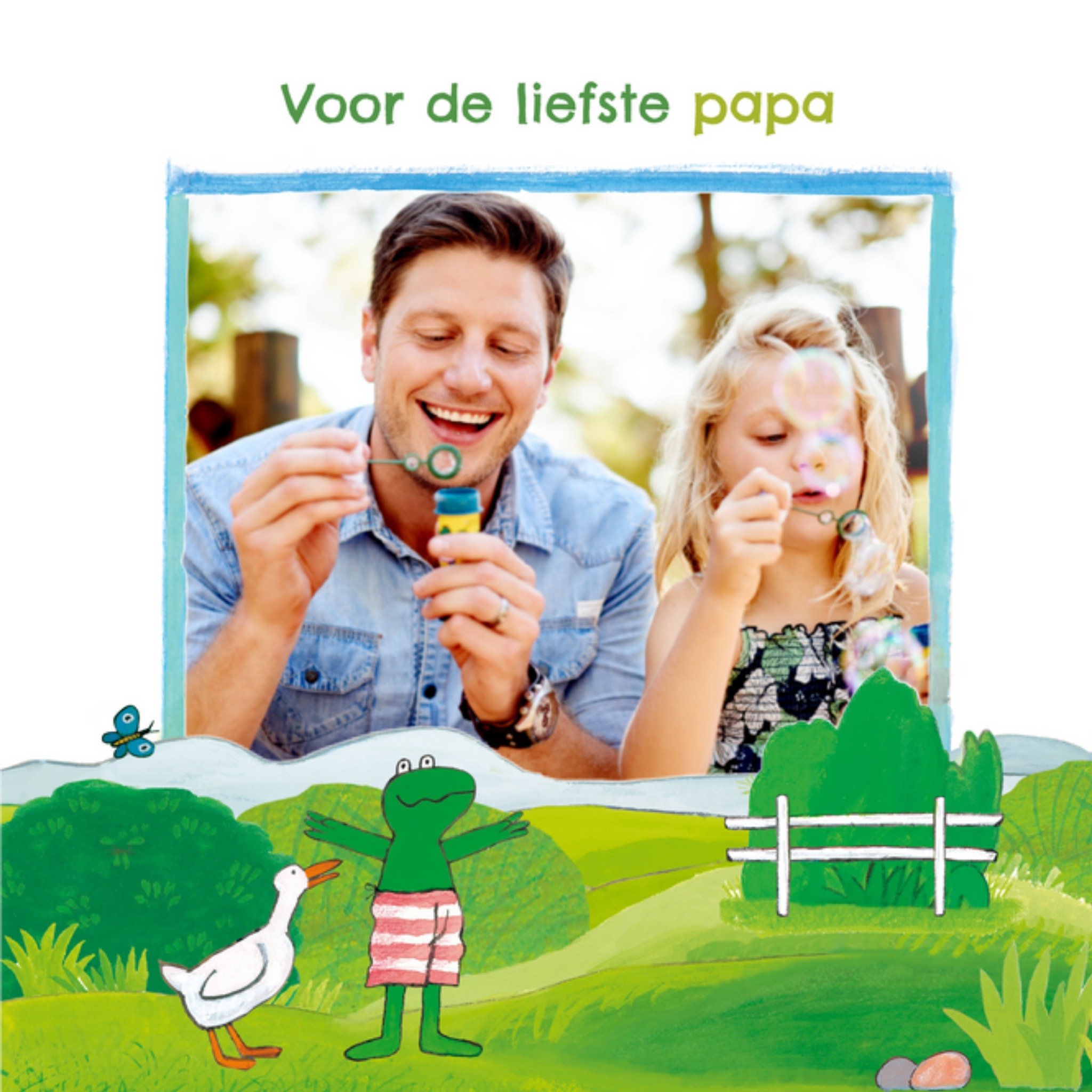 Kikker - Vaderdagkaart - Met foto - Voor de liefste papa