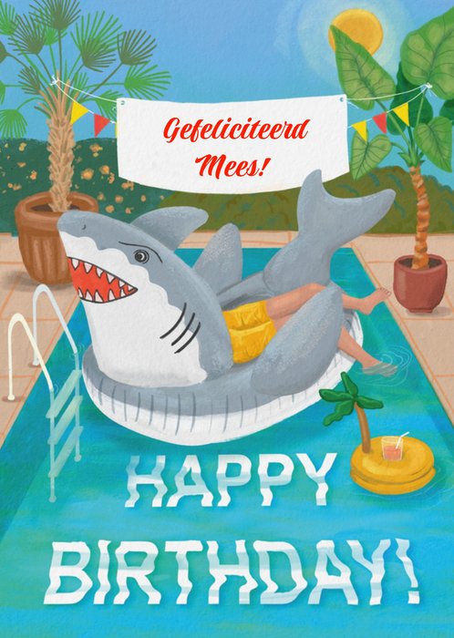 Petit Konijn | Verjaardagskaart | met naam | haai