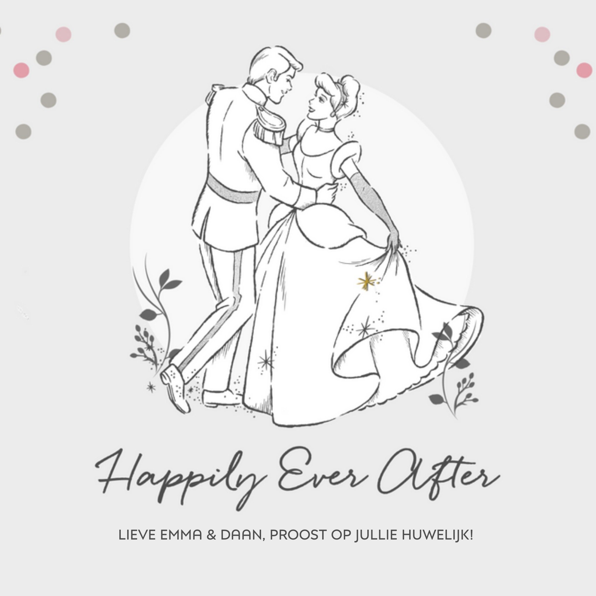 Disney - Huwelijkskaart - Prinses - Happily ever after