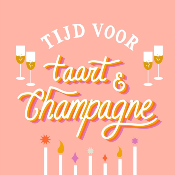 Greetz | Verjaardagskaart | taart en champagne