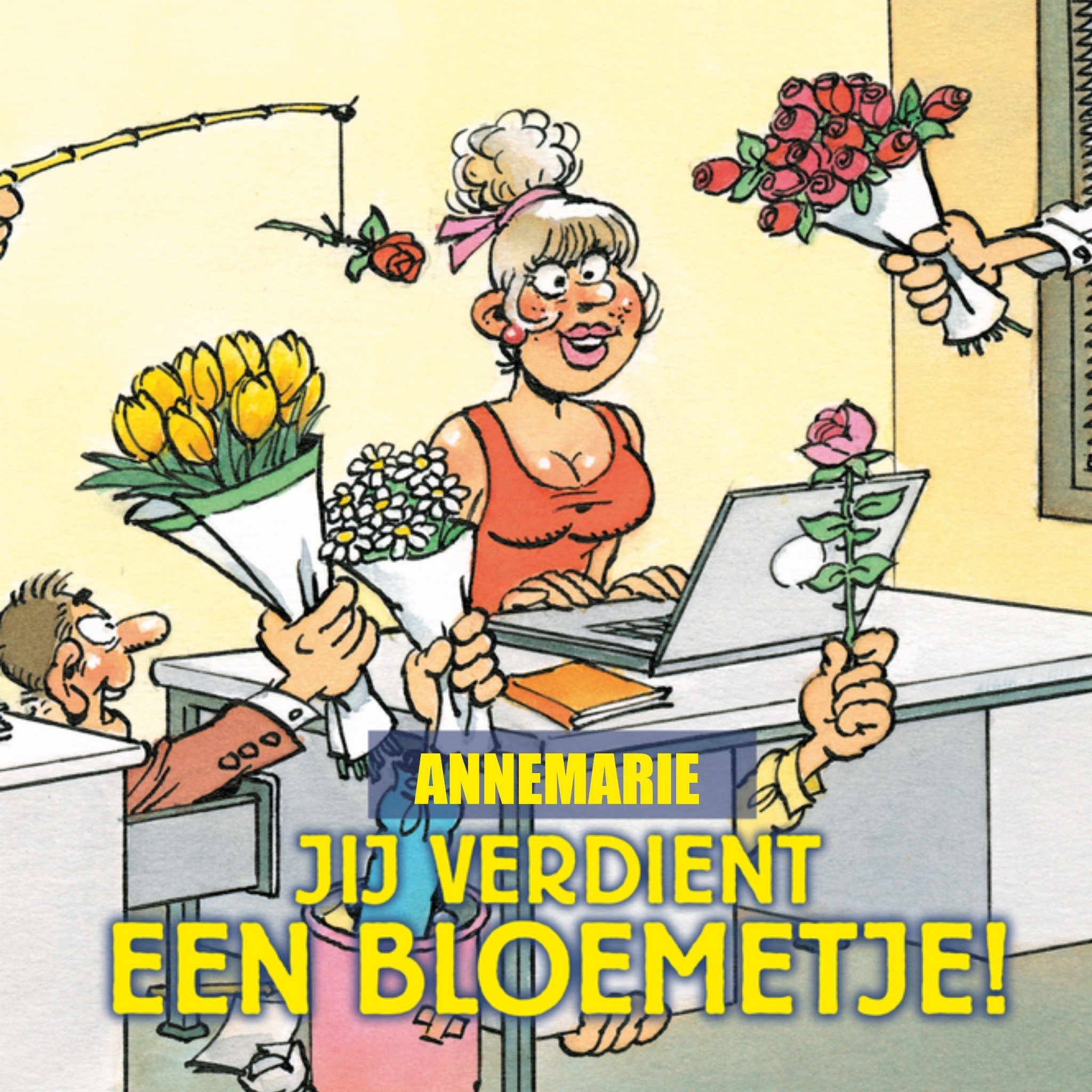 Jan van Haasteren - Secretaressedag - met naam