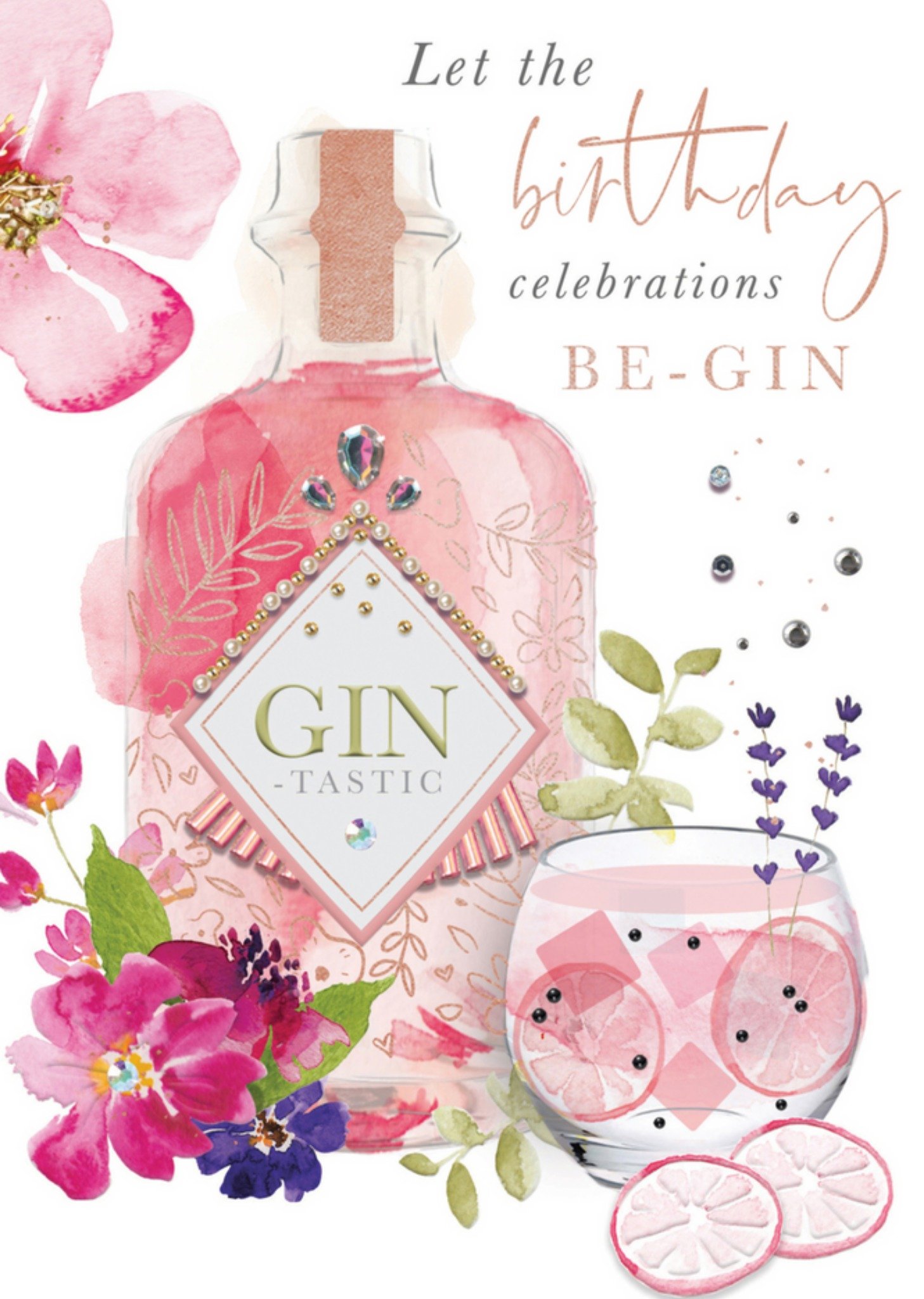 Abacus - Verjaardagskaart - gin - illustratie