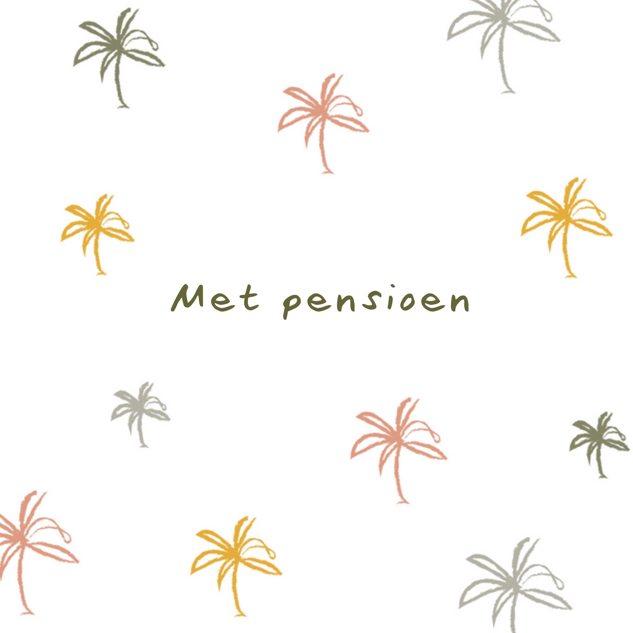 Pensioen kaart - palmbomen