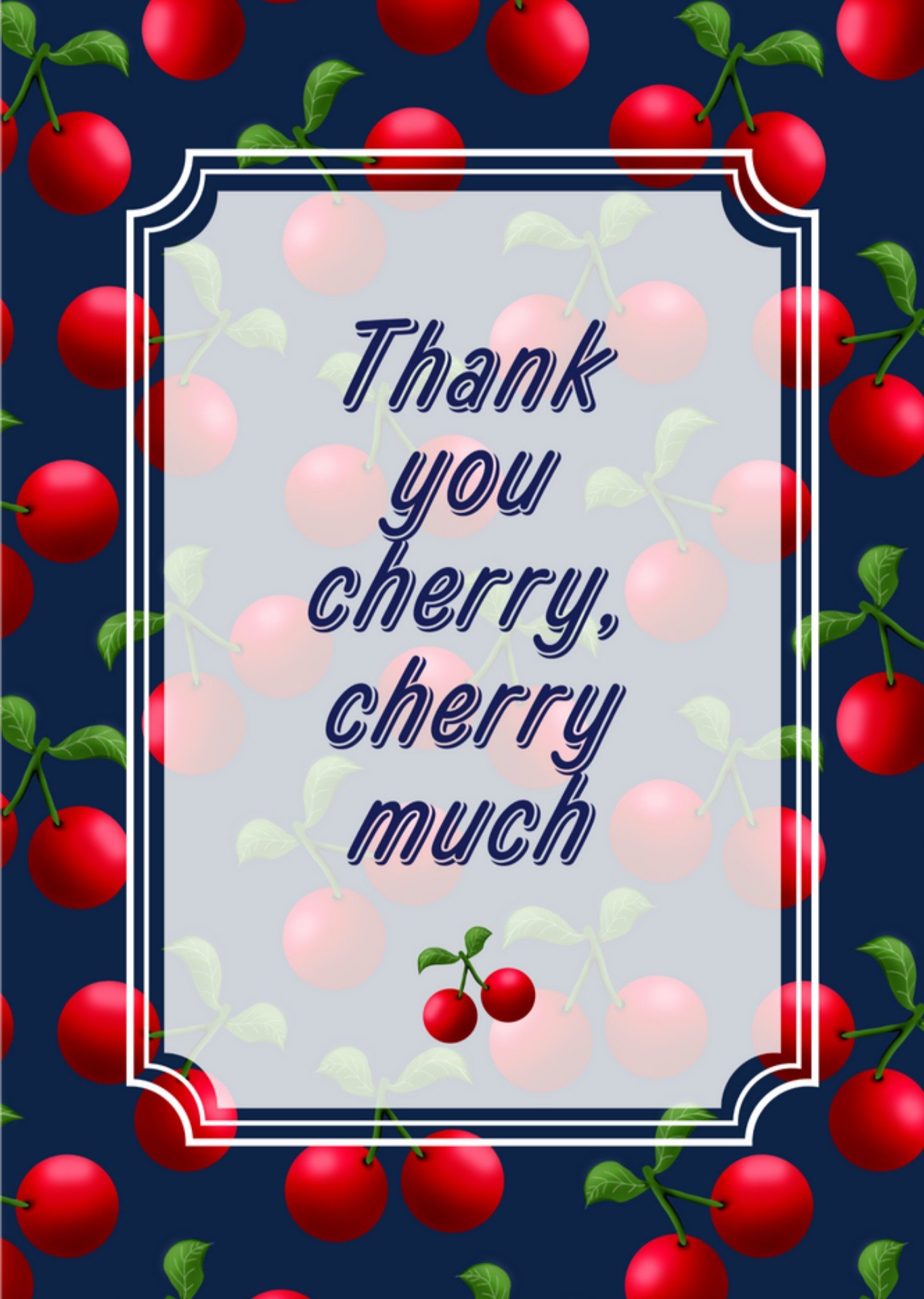 Bedanktkaart - Thank you cherry much