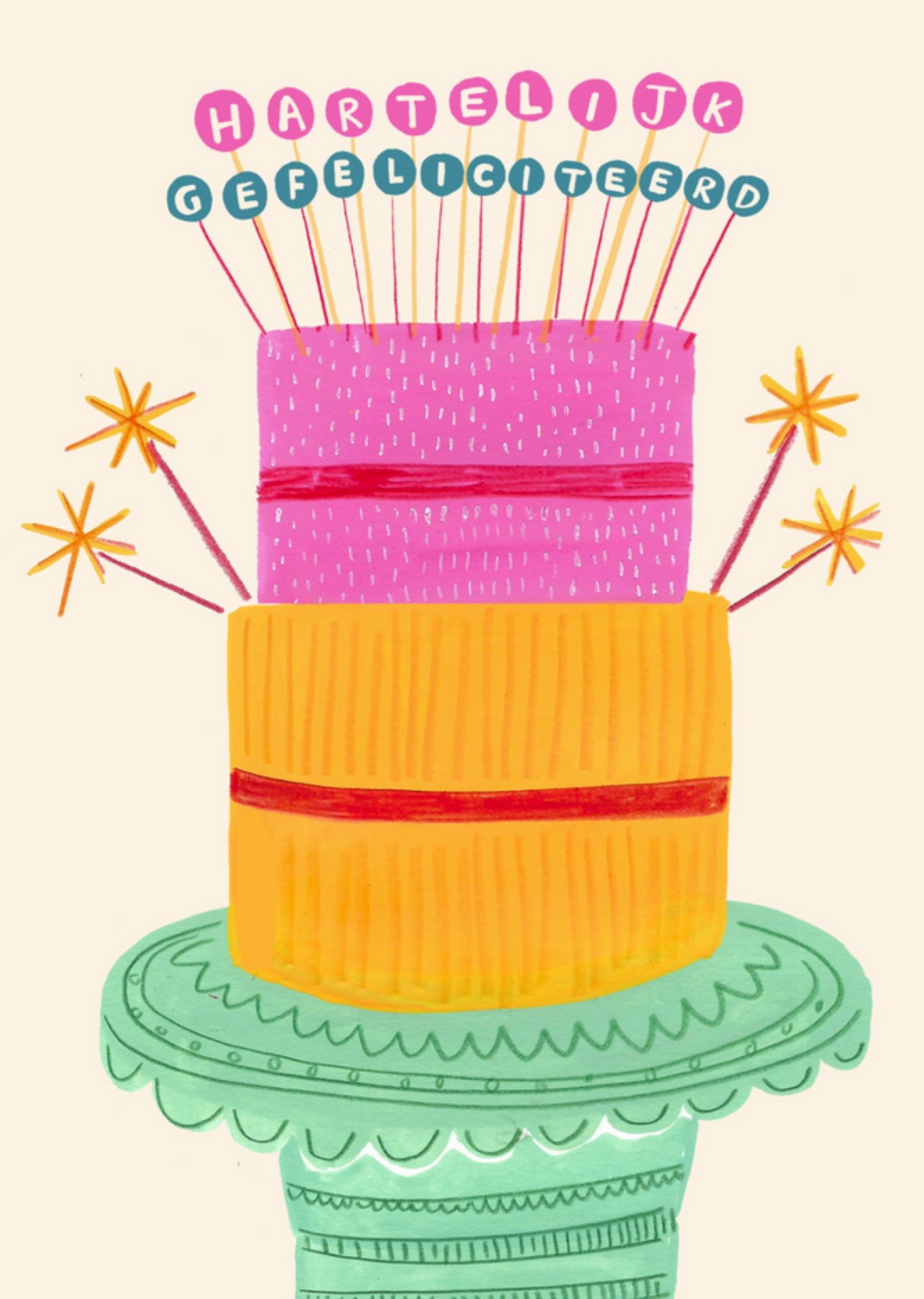Stella Isaac - Verjaardagskaart - taart