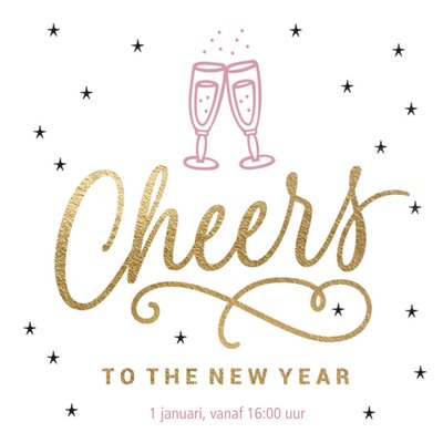 Luckz | Uitnodiging nieuwjaarsfeest | Cheers