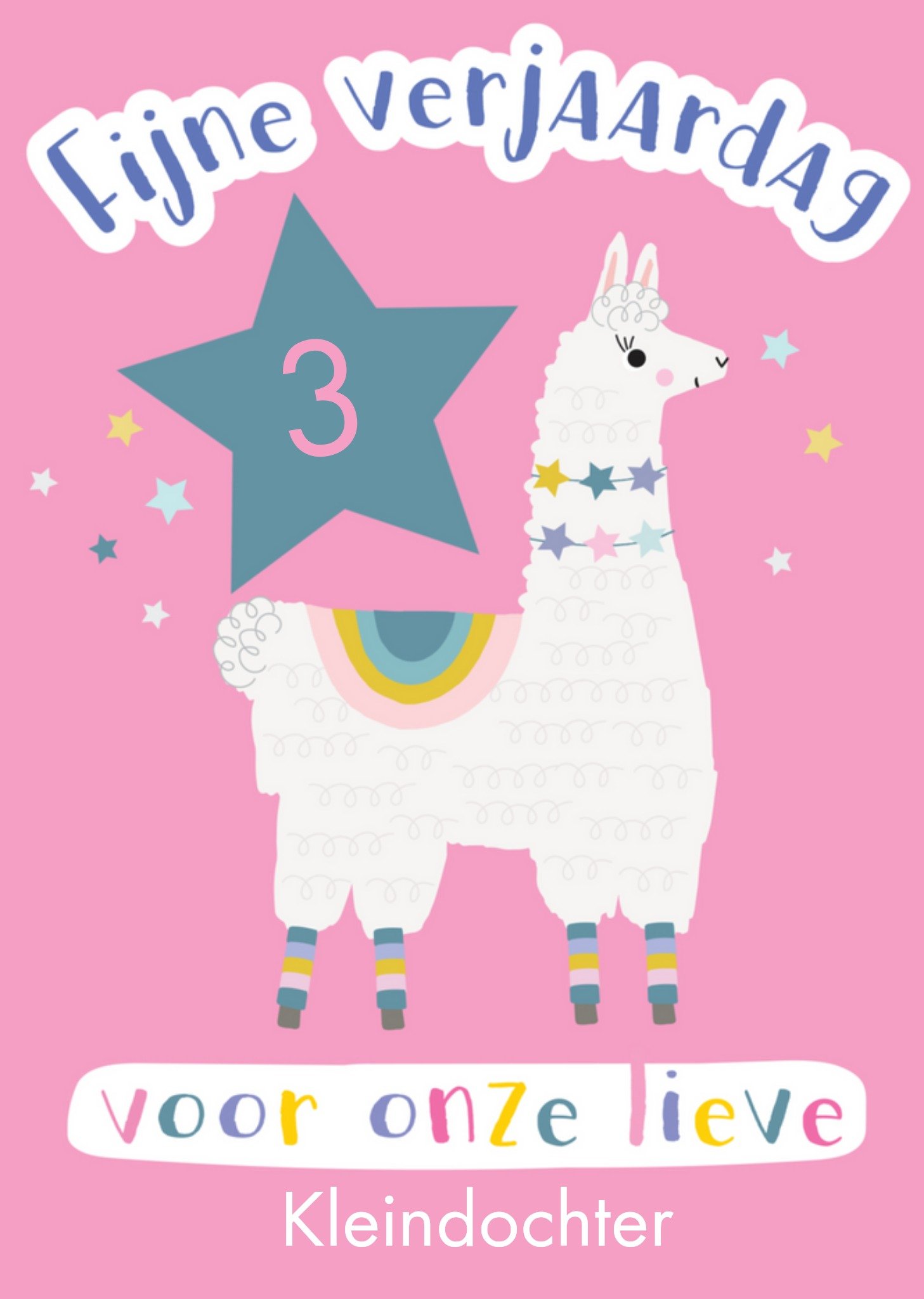 Natalie Alex - Verjaardagskaart - alpaca