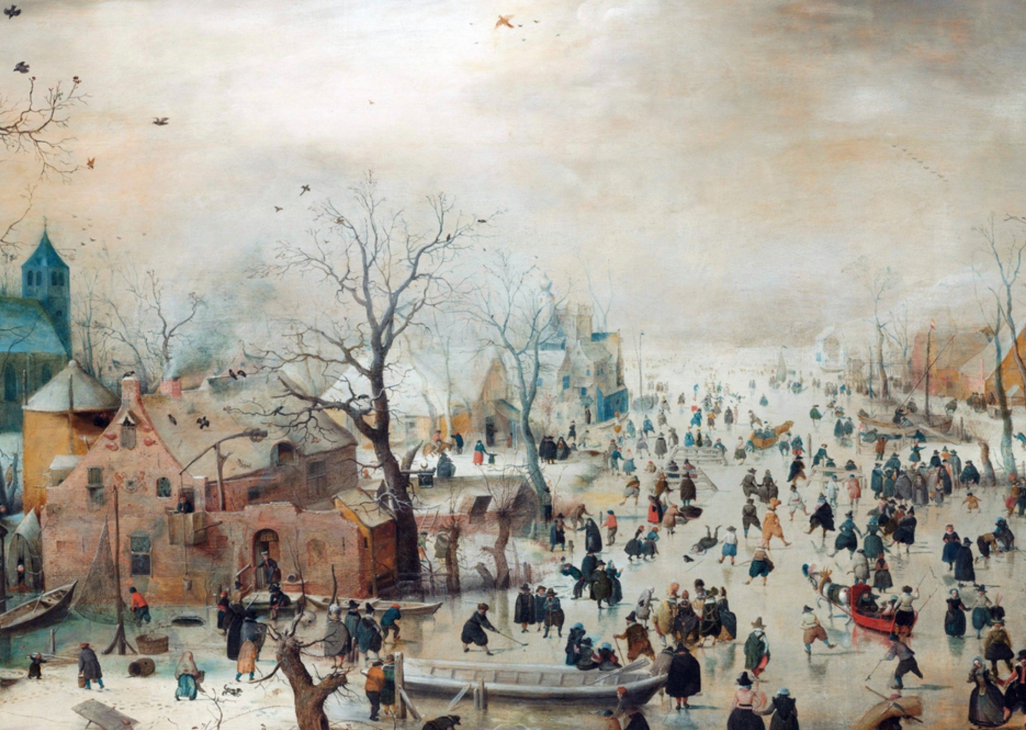 Klaas de Jong - Kunstkaart - winterlandschap