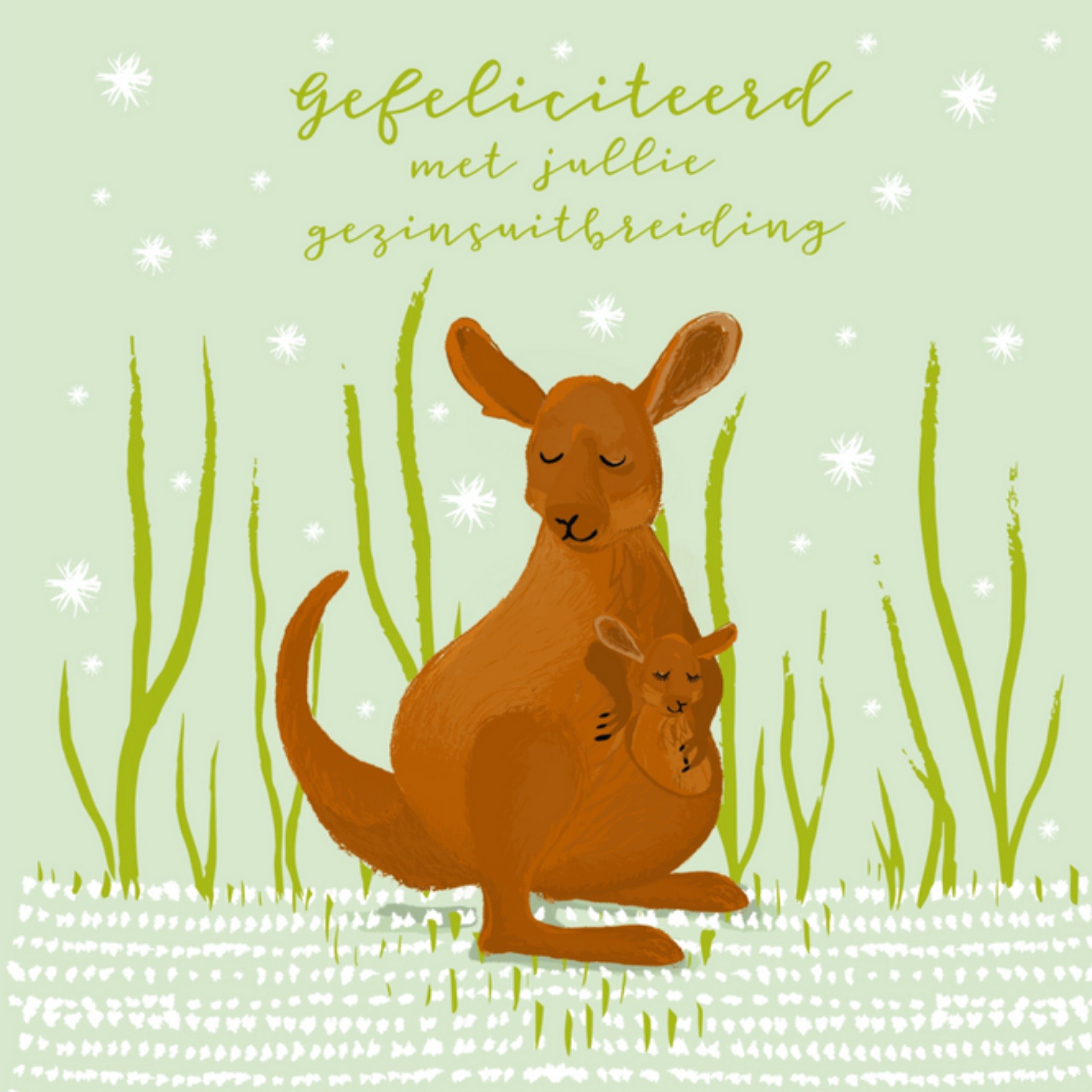 Paperclip - Geboortekaart - kangaroo