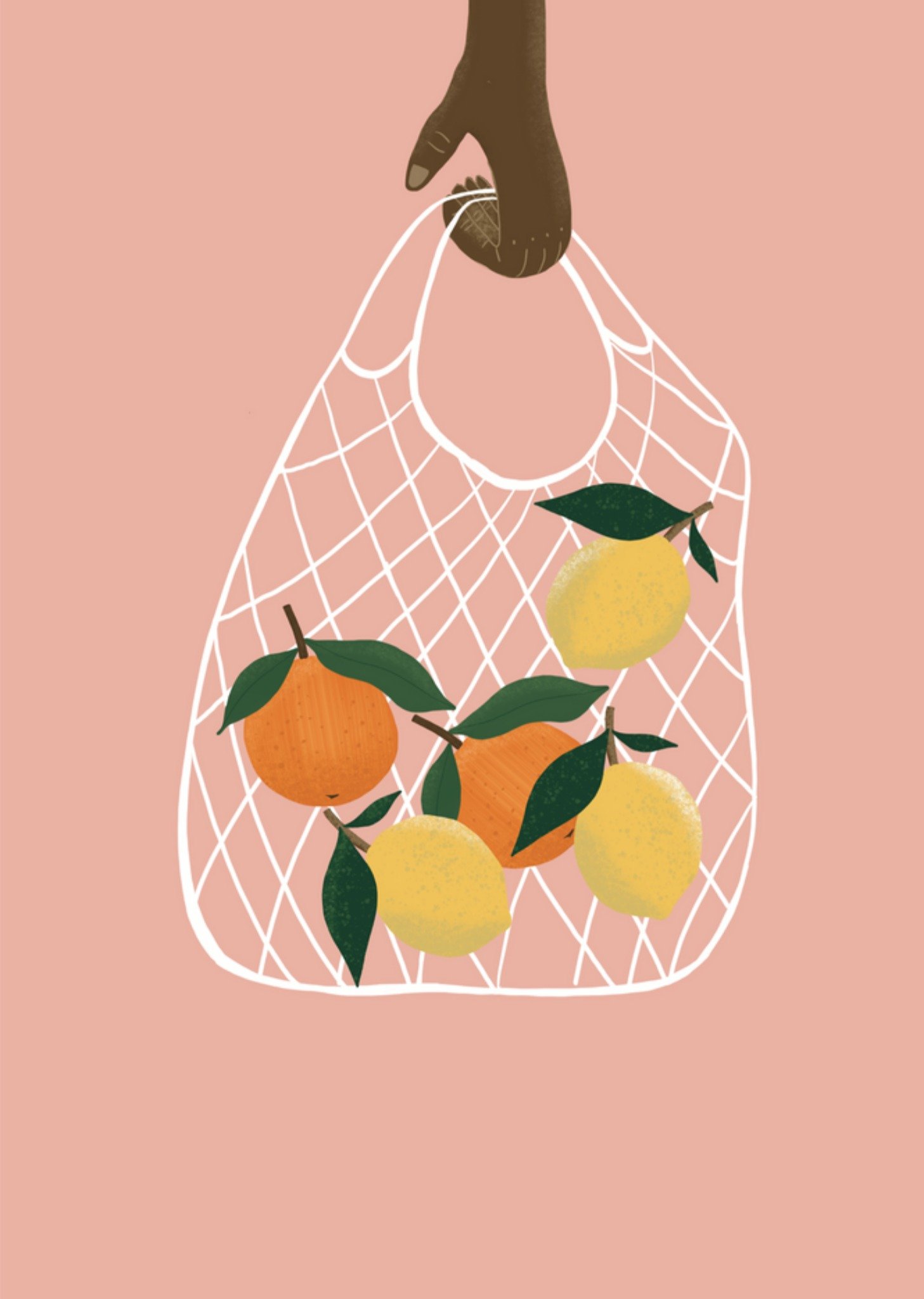 De Merkwaardige Studio - Beterschapskaart - Fruit illustratie