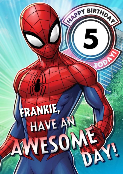 Spiderman | Verjaardagskaart | met aanpasbare naam