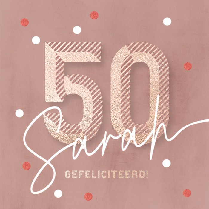 Luckz | Verjaardagskaart | 50 jaar | sarah
