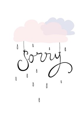 Funny Side Up | Sorry kaart | Wolk | Regen