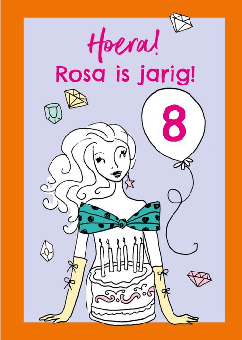 Jill | Verjaardagskaart | Kleurplaat | Aanpasbare leeftijd