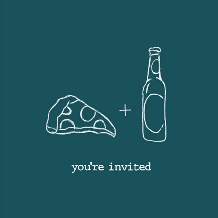 Greetz | Uitnodiging | Pizza + bier