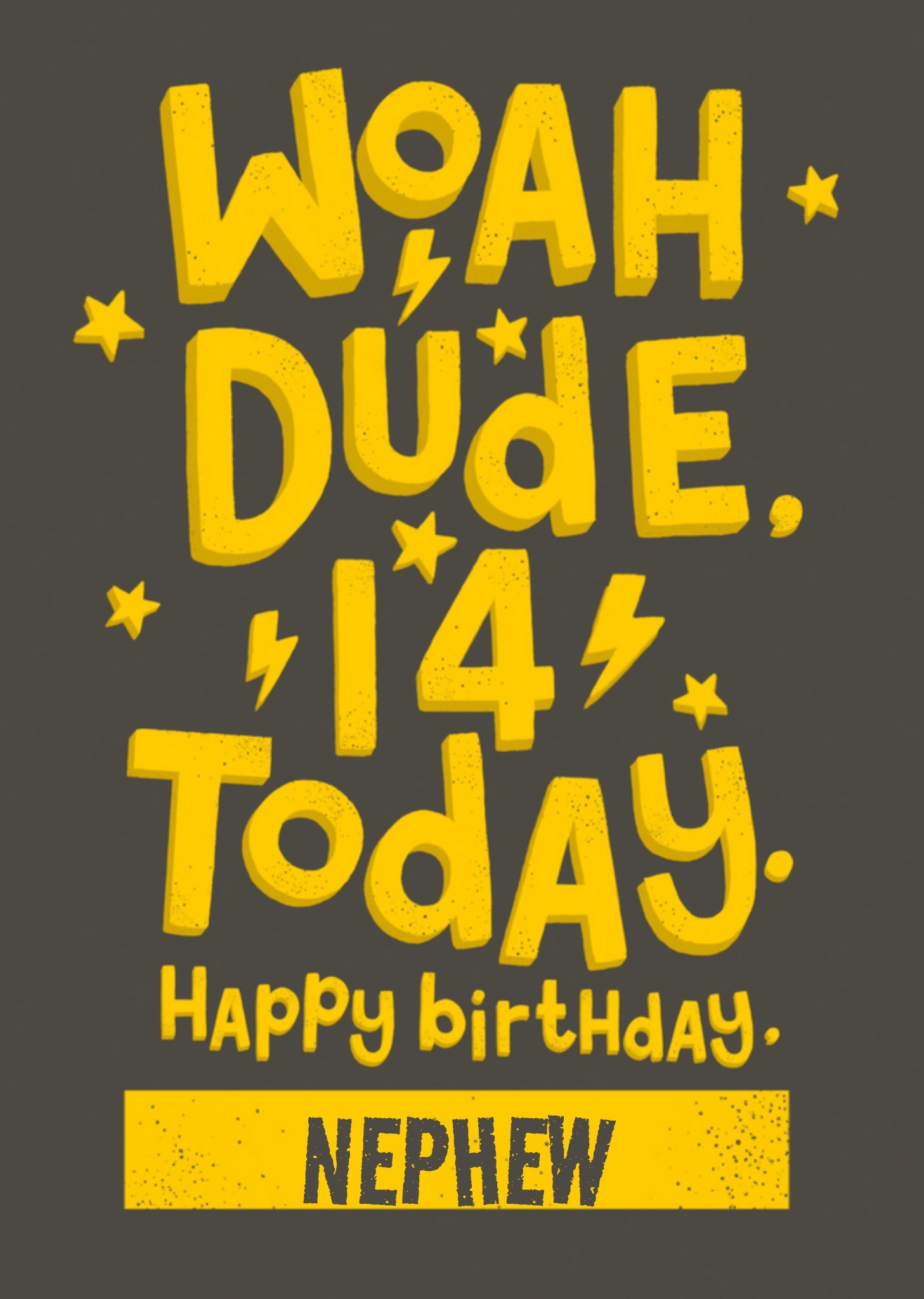 Verjaardagskaart - Woah dude