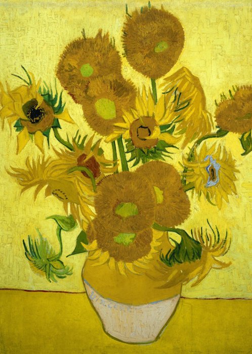 Kunstkaart met zonnebloemen Vincent Van Gogh