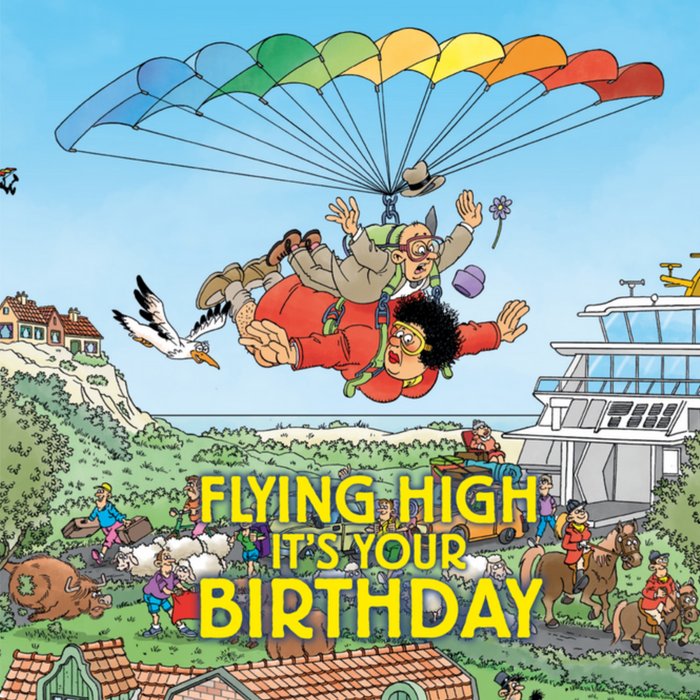 Jan van Haasteren | Verjaardagskaart | vliegen