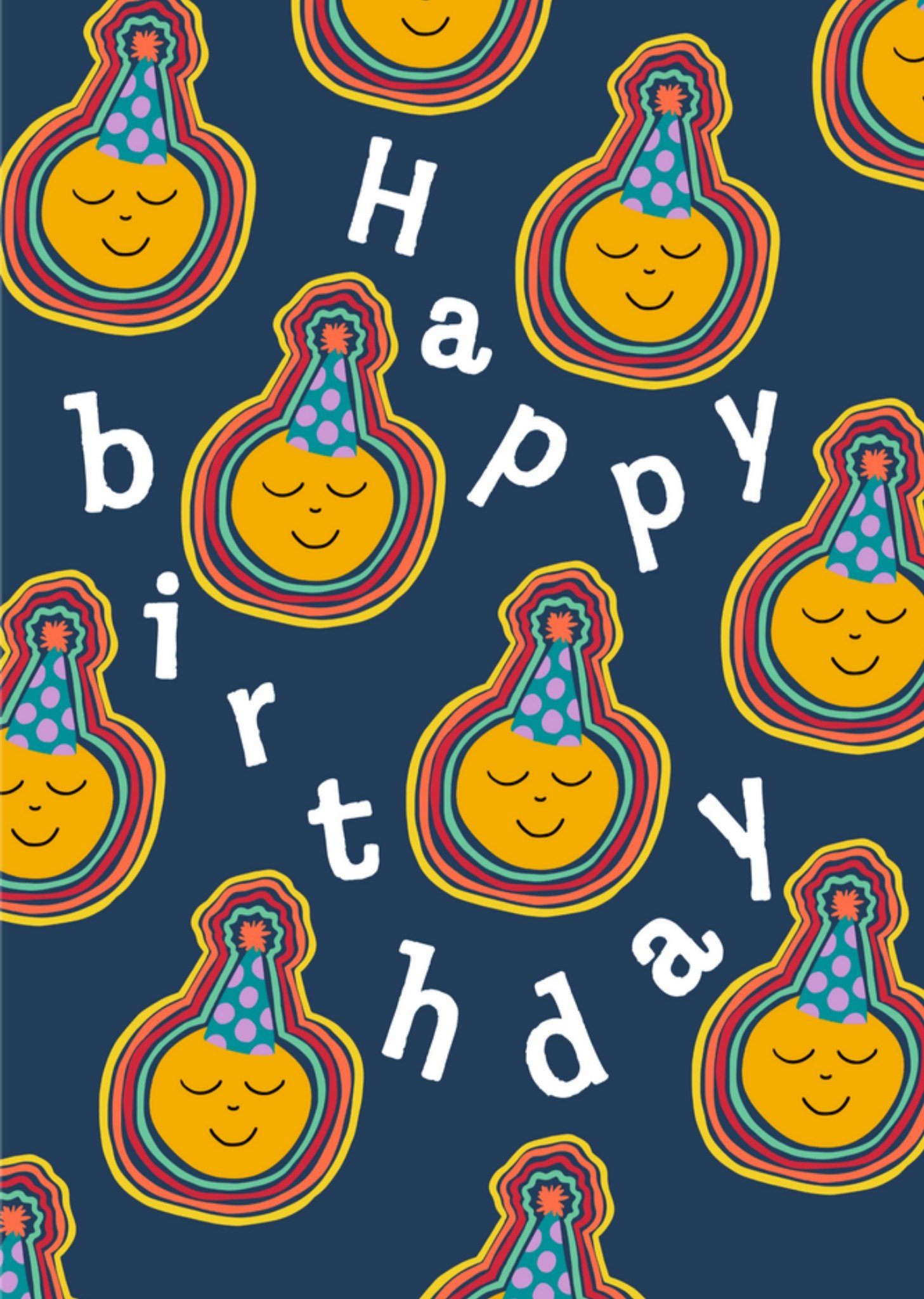 Verjaardagskaart - Kleurrijk patroon - Jongen