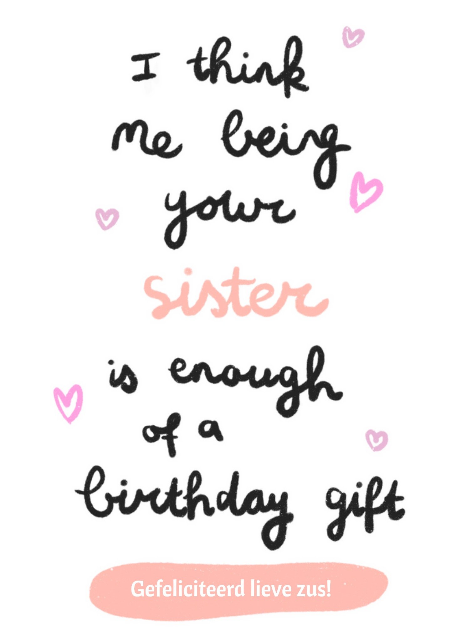 Verjaardagskaart - Sister
