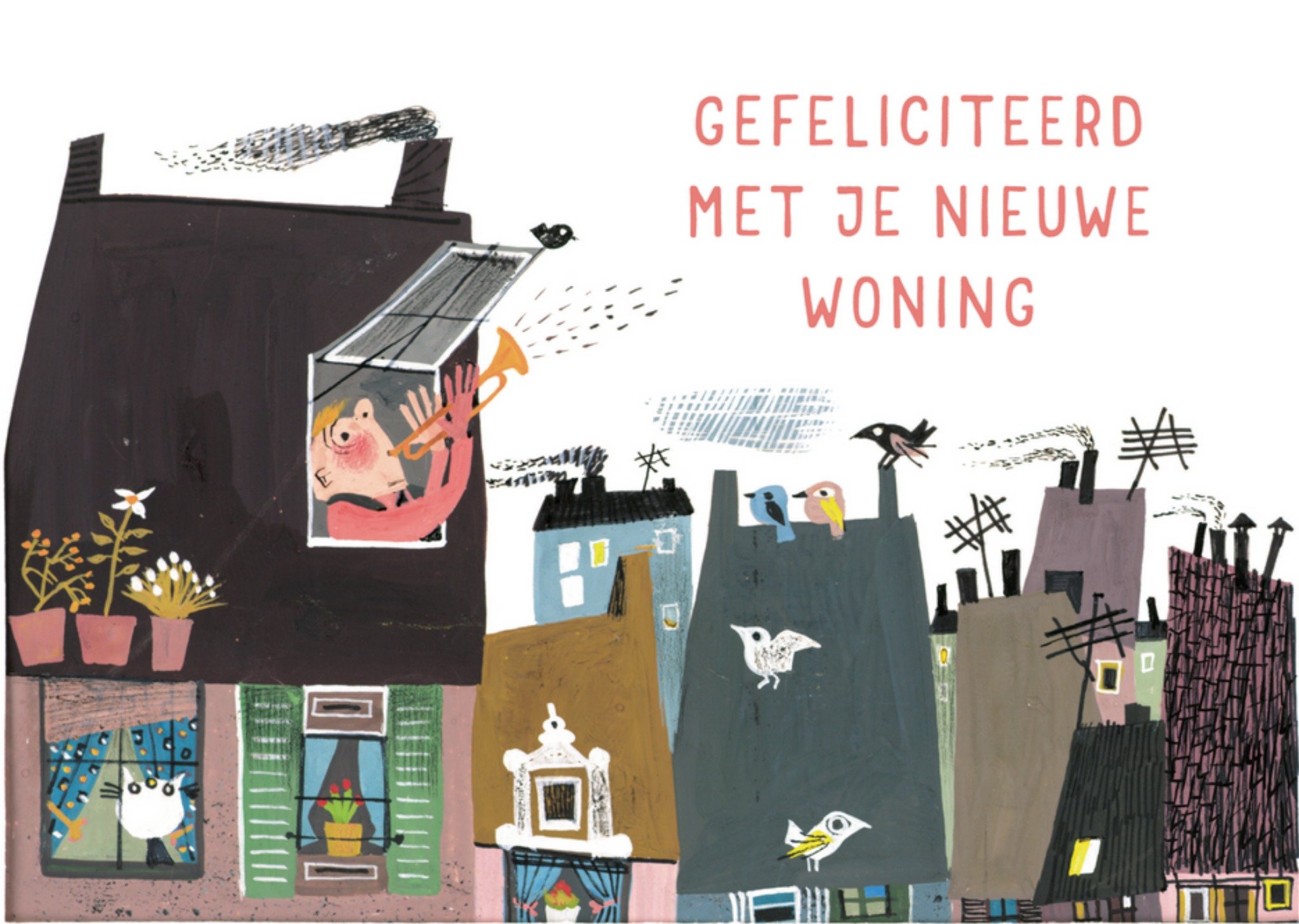 Fiep Westendorp - Nieuwe woning kaart - Gefeliciteerd