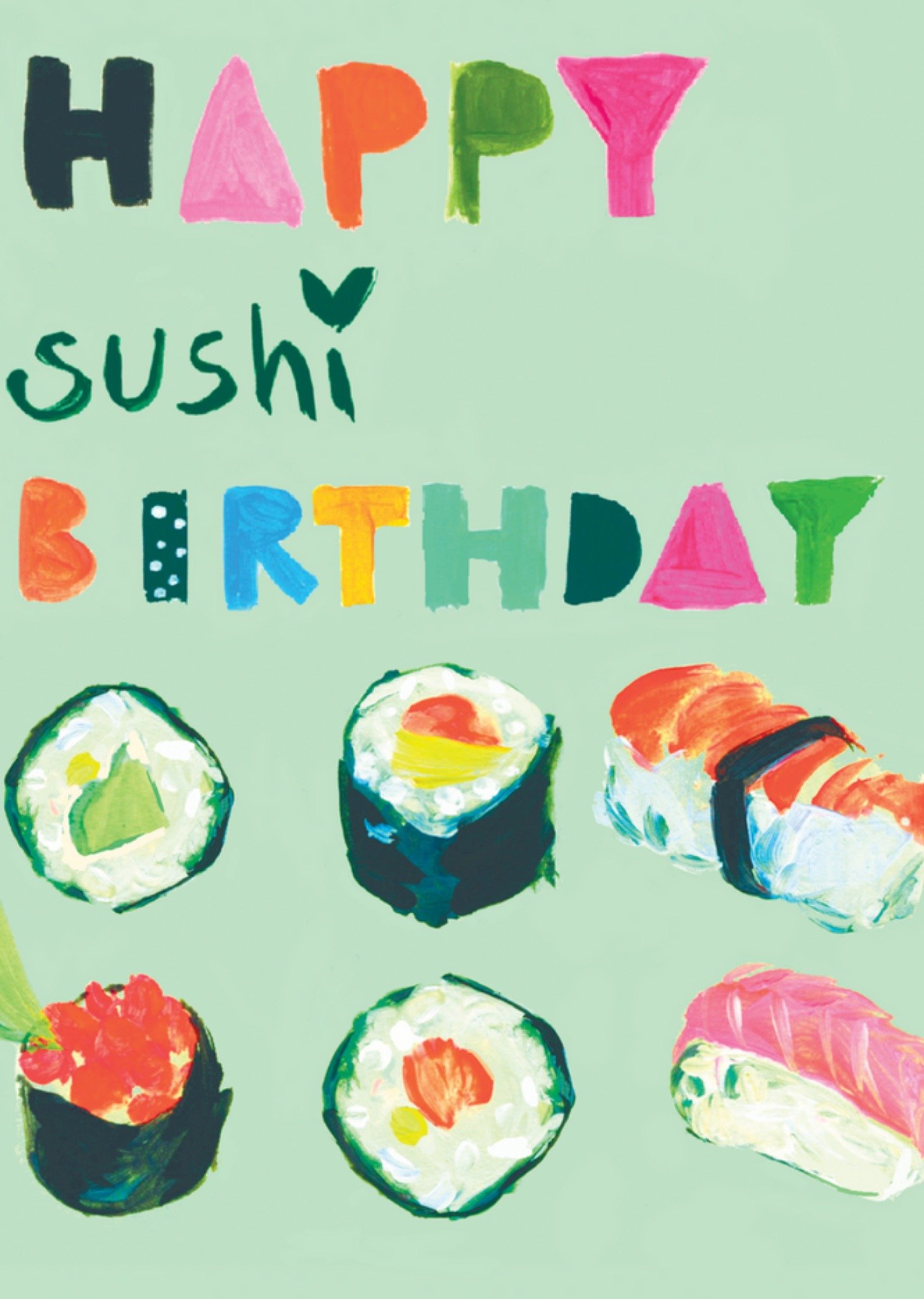 Sooshichacha - Verjaardagskaart - sushi
