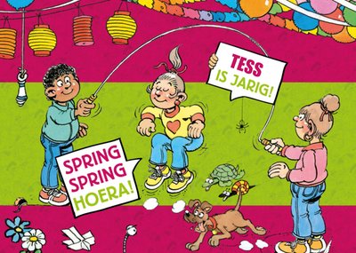 Jan van Haasteren Junior | Verjaardagskaart | Spring Spring Hoera! 